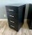 Black 1950s Raymond Loewy for Mengel Chest of Drawers and Nightstand Set of 2 in Black With Glass Tops For Sale - Image 8 of 11