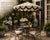 Mid-Century style Outdoor Square Table and 4 Chairs – Vintage Patio Set This beautiful Mid-Century outdoor patio set...