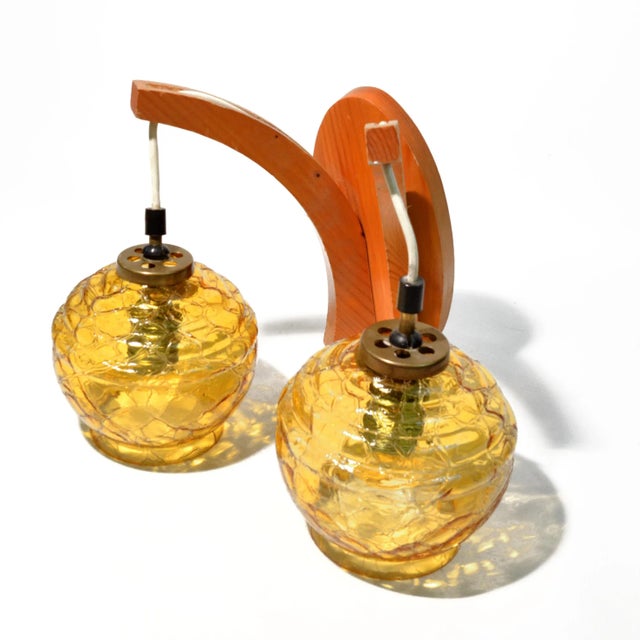 Brown 1970s Mid-Century Modern Wall Lamp, Elektrotechniczna Spółdzielnia Inwalidów, Nowa Huta For Sale - Image 8 of 13