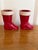 1930s 1930s German Pulp Paper Mache Santa Boot Candy Holders, Set of 2 For Sale - Image 5 of 12