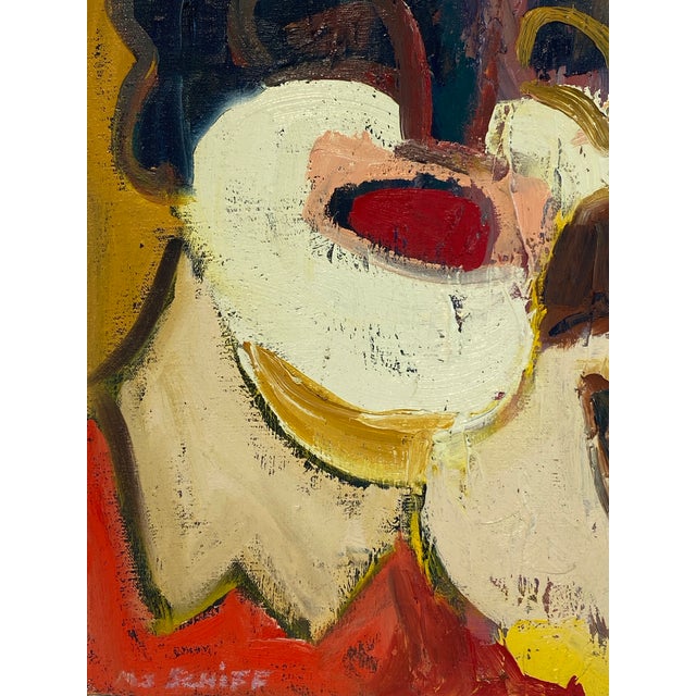 Facades II abstracted portrait still life by Molly Schiff, circa 1970s from her time at School of the Art Institute.