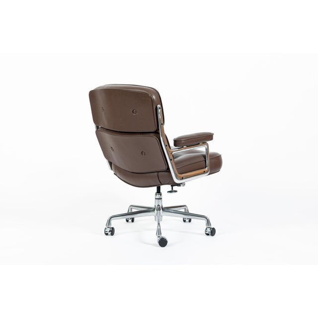 Eames Herman Miller Time Life Brown Leather Office Chair 2017 For Sale In Detroit - Image 6 of 17
