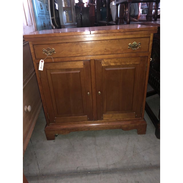 L & J G Stickley Cherry Flip Top Bar Server For Sale - Image 10 of 12