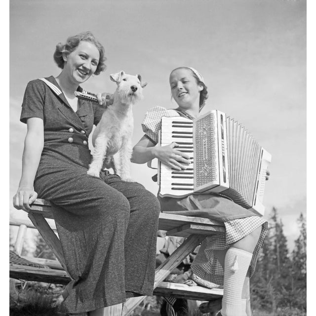 Karl Heinrich Lämmel, Women and Dog in Summer, 1930s / 2025, Photographic Print For Sale