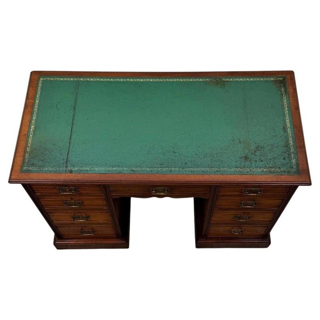Early 20th Century Antique Edwardian Writing Desk in Mahogany For Sale - Image 4 of 12