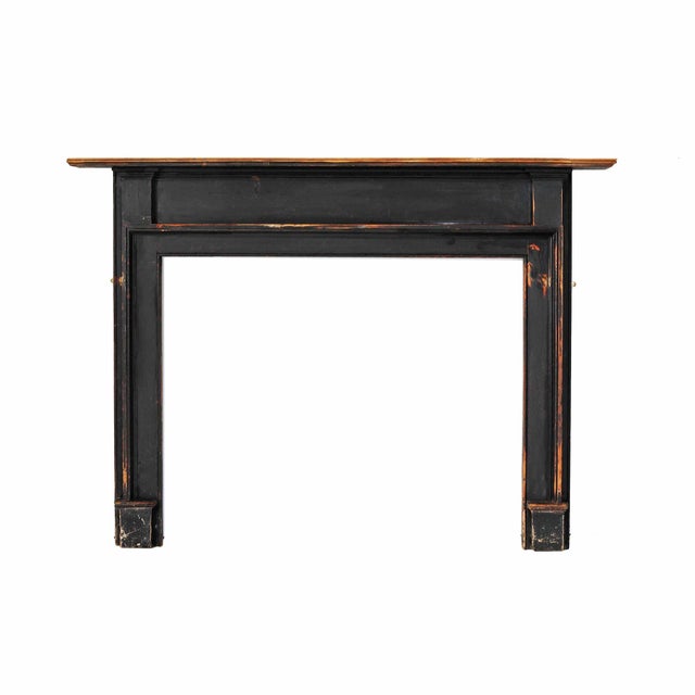 Wood Antique Pine Mantel - American For Sale - Image 7 of 8