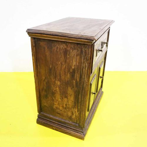 Brown Wooden Credenza with Upper Drawer and Panelled Doors For Sale - Image 8 of 10