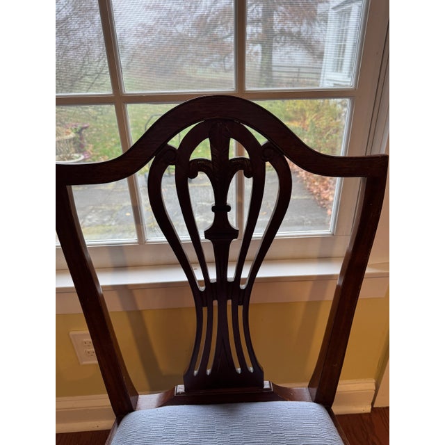 Antique English Mahogany Dining Table & 14 Chairs, Expands to Seat 14 For Sale - Image 15 of 18