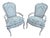 Pair of Vintage French-Style Bergère Armchairs For Sale