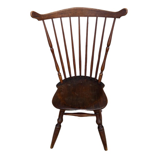 Antique New England Fan Back Windsor Side Chair, Circa 1790 For Sale