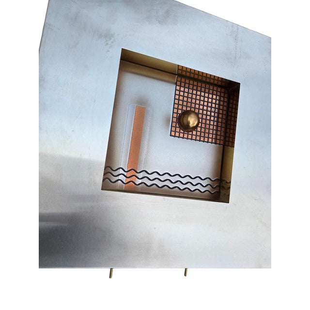 Metal Set of 4 Curtis Jere 1997 Abstract Modern Metal Wall Sculptures Modernism For Sale - Image 7 of 17