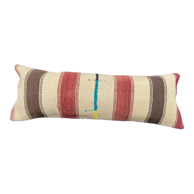 Turkish Hemp Pillow Cushion Natural Beige Brown Cushion Cover 14x40 For Sale