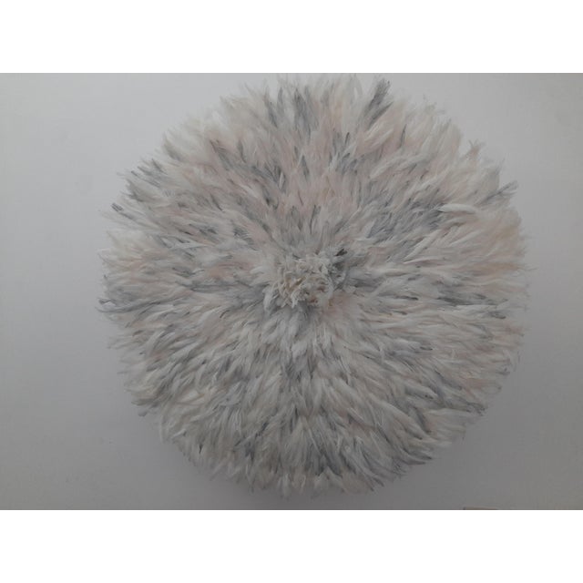 Wood Juju Hat White Speckled Gray of 31" - 80 Cm For Sale - Image 7 of 9