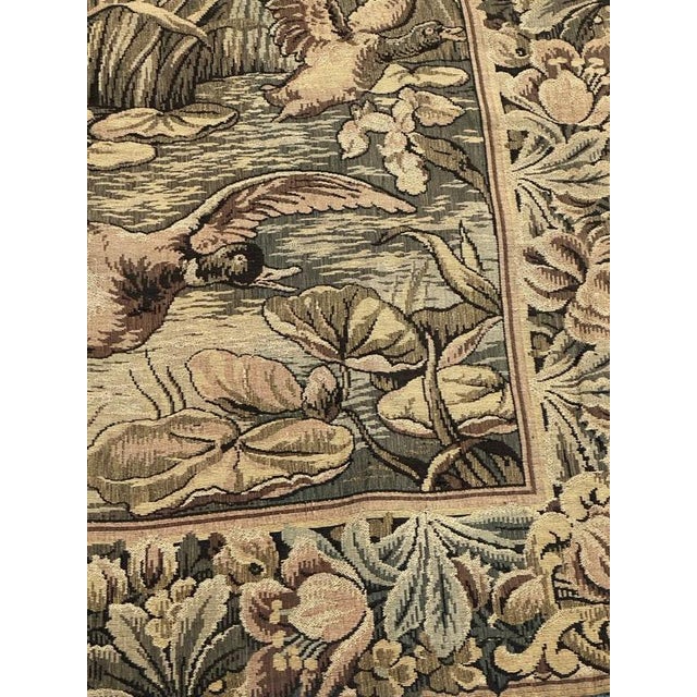 Vintage French Aubusson Style Jacquard Tapestry Panel, 1940s For Sale - Image 12 of 18