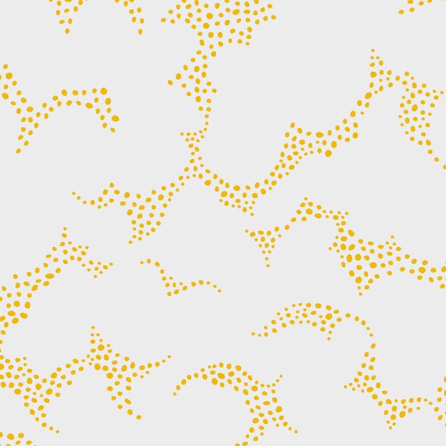 Sample - Borastapeter Molntuss Wallpaper in Yellow For Sale