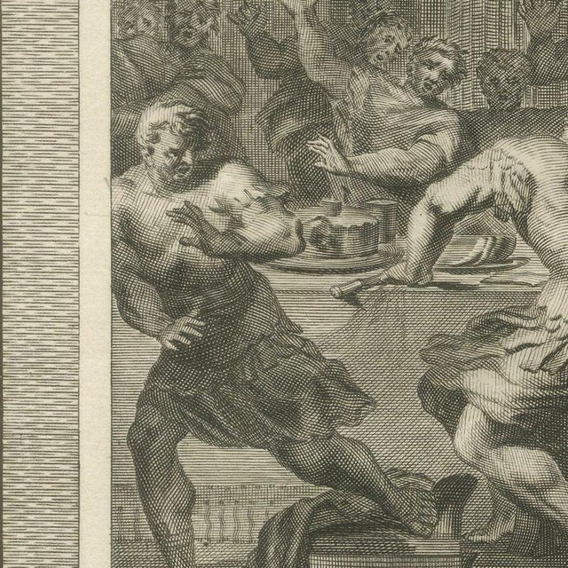 Pieter Mortier, Absalom Has Amnon Killed and Shimei Curses David, Pieter 1700, Engraving For Sale - Image 6 of 12
