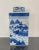 Chinese Export Porcelain Blue and White Tea Caddy With Cover For Sale - Image 4 of 8
