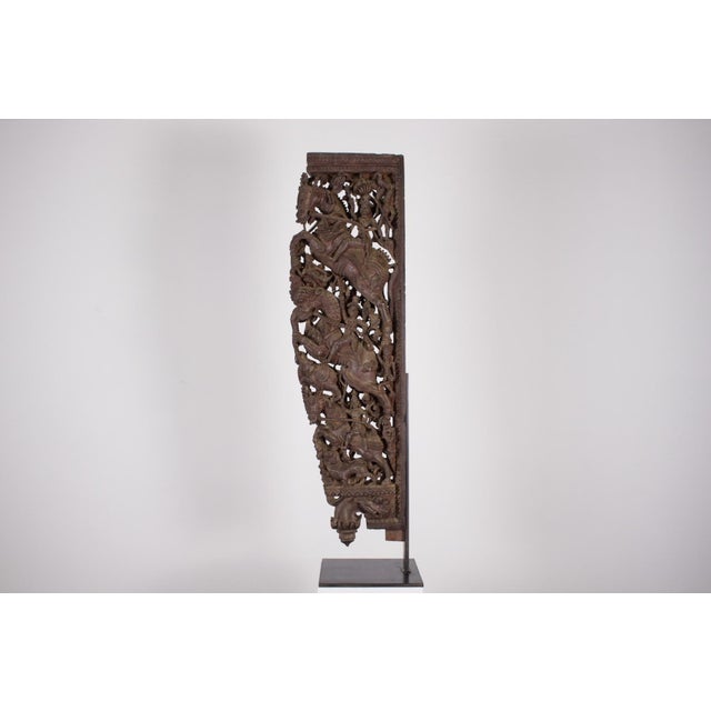 This important pair of carved architectural consoles from chettinad, tamil nadu, features a rich decoration of yalis,...