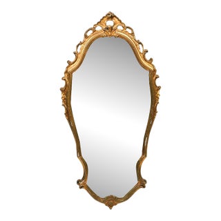 Antique Carved Italian Florentine Giltwood Mirror For Sale