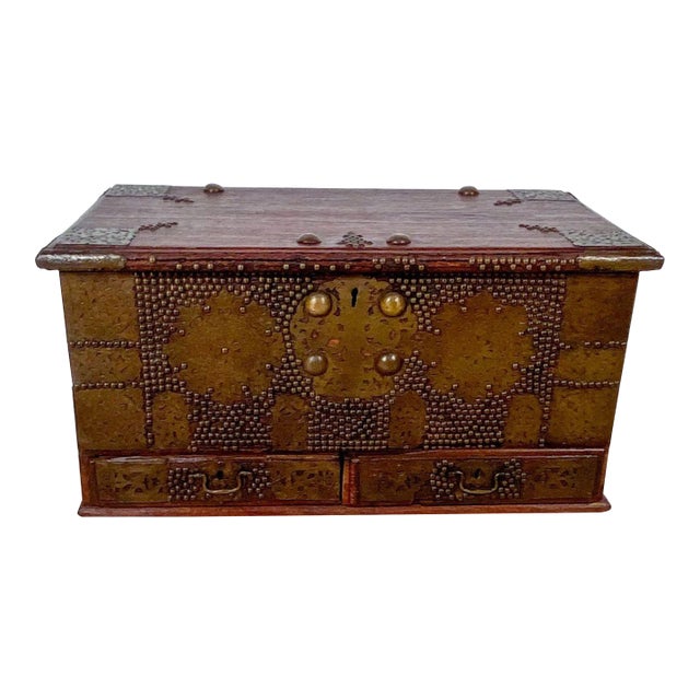 Zanzibar Metal Mounted Strongbox, Circa 1860 For Sale