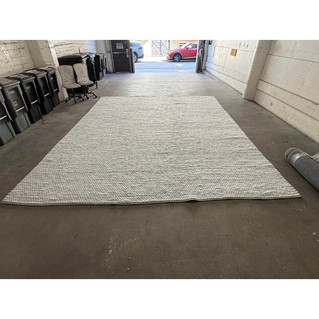 2010s 11ft 9in × 14ft 7in Exquisite Rugs Arlow Collection Handwoven Textured Poly Blend Area Rug For Sale - Image 5 of 12