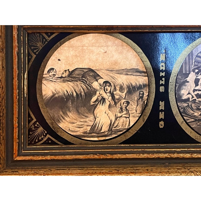 Antique European Religious Triptych – Hand-Painted Icon With Hinged Panels For Sale - Image 4 of 8