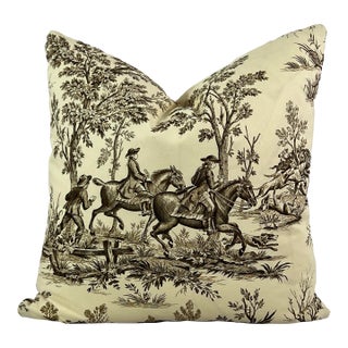 Harwood Toile Du Jouy Hunting Scene Attributed to Cowtan and Tout For Sale
