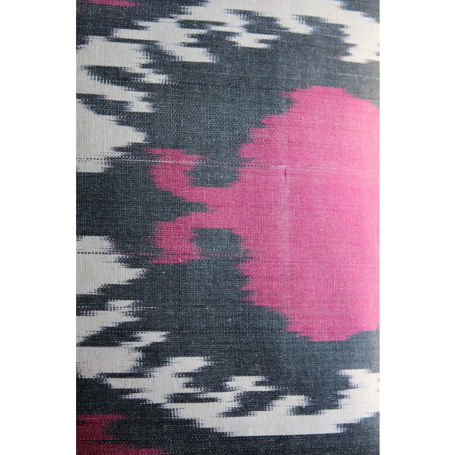 This luxurious pillow is handmade using silk ikat. Our ikats are handwoven by highly skilled artisan weavers in Turkey...