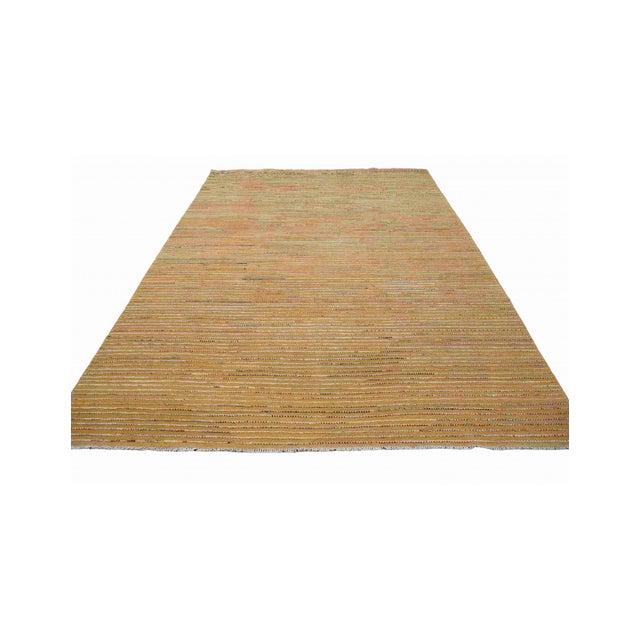 Hand knotted unique rug newly made in Afghanistan using hand spun wool.