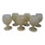 1970s Marble Goblets / Chalice Glasses - Set of 6 For Sale