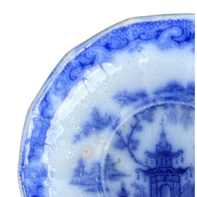 Mid 19th Century Staffordshire English Ceramic plate Whampoa pattern circa 1842 For Sale - Image 5 of 8