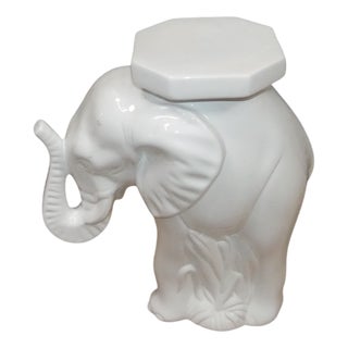 Vintage Elephant Ceramic Stool For Sale