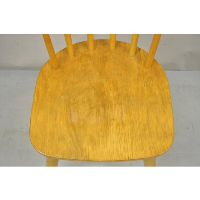 Mid 20th Century Vintage Mid Century Modern Spindle Back Birch Maple Dining Side Chair For Sale - Image 5 of 11