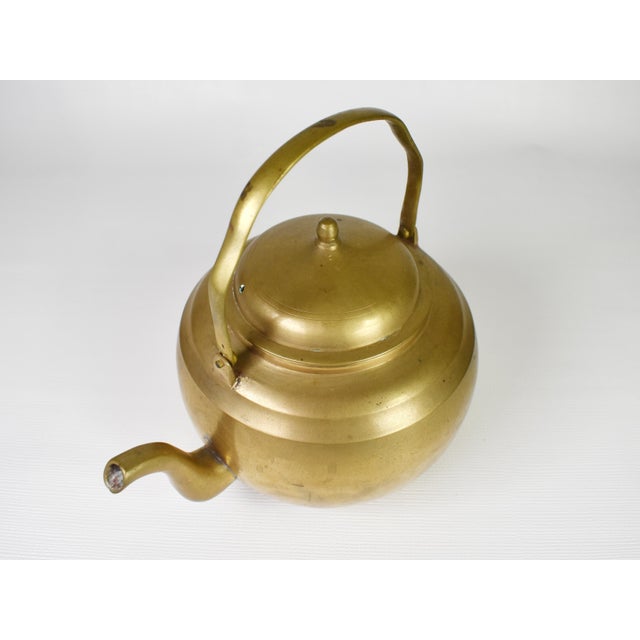 Mid 20th Century Unique Brass Tea Kettle Chairish