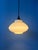 Mid-Century Milk Glass Pendant Light attributed to Louis Kalff For Sale - Image 4 of 11