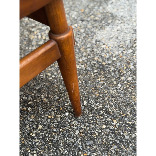 Pair of Oversized Lane Mid-Century Modern Walnut Ottomans For Sale - Image 11 of 12