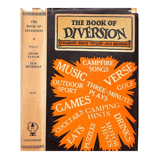 "The Book of Diversion" 1925 Adams, Franklin P., Taylor, Deems, Bechdolt, Jack [Compiled By] For Sale