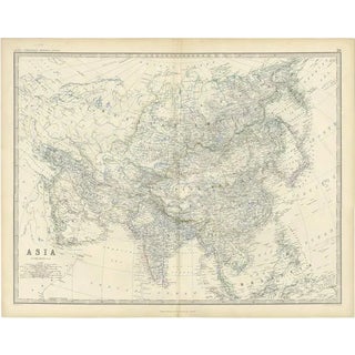 Antique Map of Asia by K. Johnston, 1879 For Sale