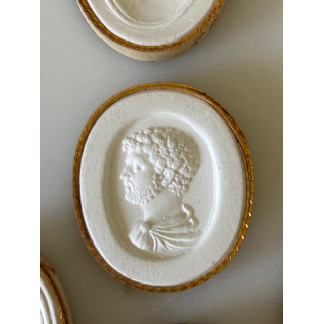 Antique Italian Grand Tour Plaster Intaglios - Set of 6 (Group #13) For Sale In Little Rock - Image 6 of 12