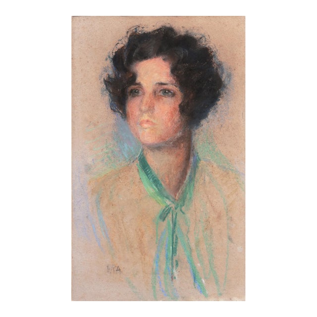 'A Young Lady', Circle of Frederick Appleyard, Flapper, Roaring 20's, Figural, Portrait of a Woman, Figural For Sale