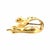 Vintage 14k Gold and Diamond Lazy Panther Pendant For Sale - Image 4 of 9