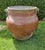 Vintage pot from North India traditionally used for water storage. Red patina on the outside, bronze/brass peacock handles...