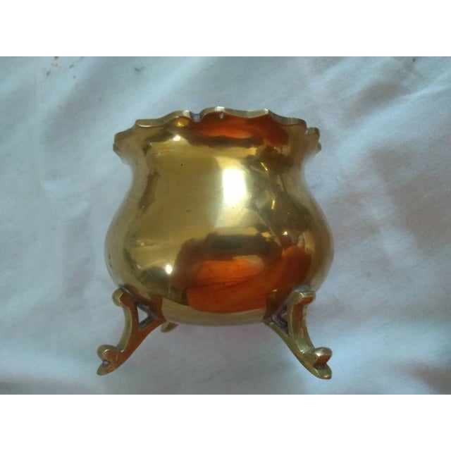 Vintage Brass-Plated Petite Tea Set- 3 Pieces For Sale - Image 4 of 8