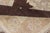 Mid 20th Century Brown Background Vintage Turkish Oushak Runner With Medallions in Cream & Ivory For Sale - Image 5 of 12