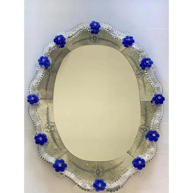 Hand-Carved Venetian Oval Mirror by Simoeng For Sale - Image 9 of 14