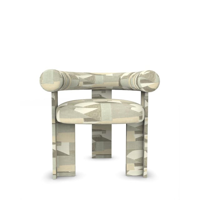 Collector Modern Cassette Chair in Alabaster Fabric by Alter Ego For Sale - Image 6 of 6