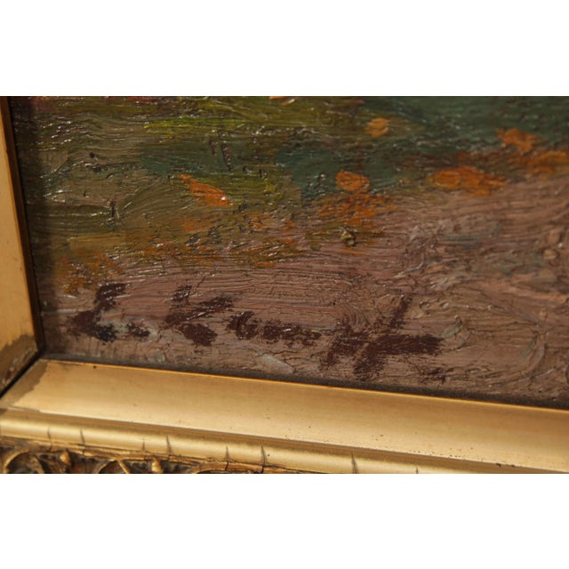 Antique German Village Original Oil Painting by Eugen Kampf For Sale - Image 11 of 13