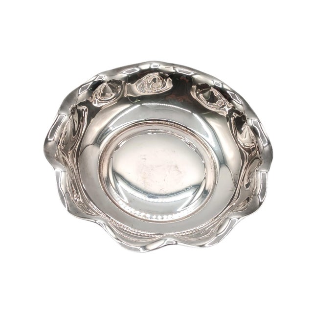 1950s 1950s Reed & Barton Silverplate Scalloped Bon Bon Bowl For Sale - Image 5 of 6