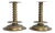 Pair of Antique 17th-Century Swedish Hammered Brass Candlesticks For Sale
