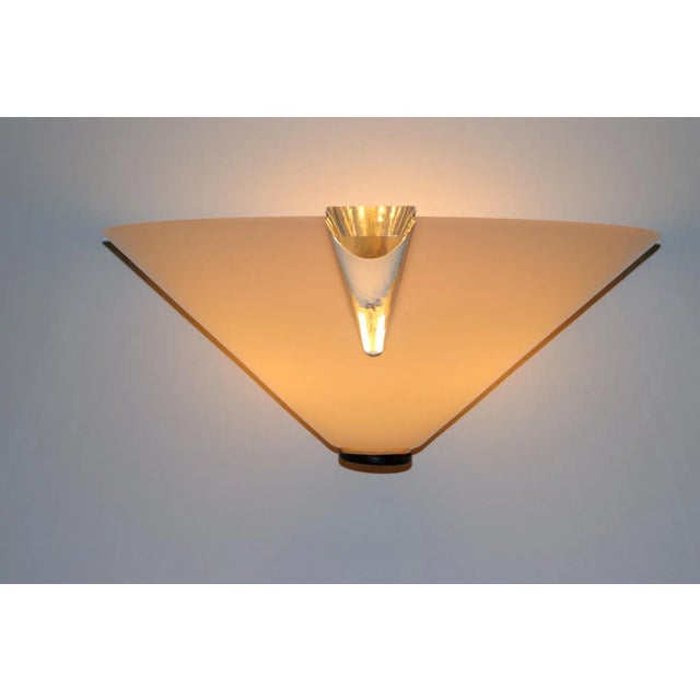 Mid-Century Modern 1980s Modern Murano Wall Lamp White Glass For Sale - Image 3 of 13